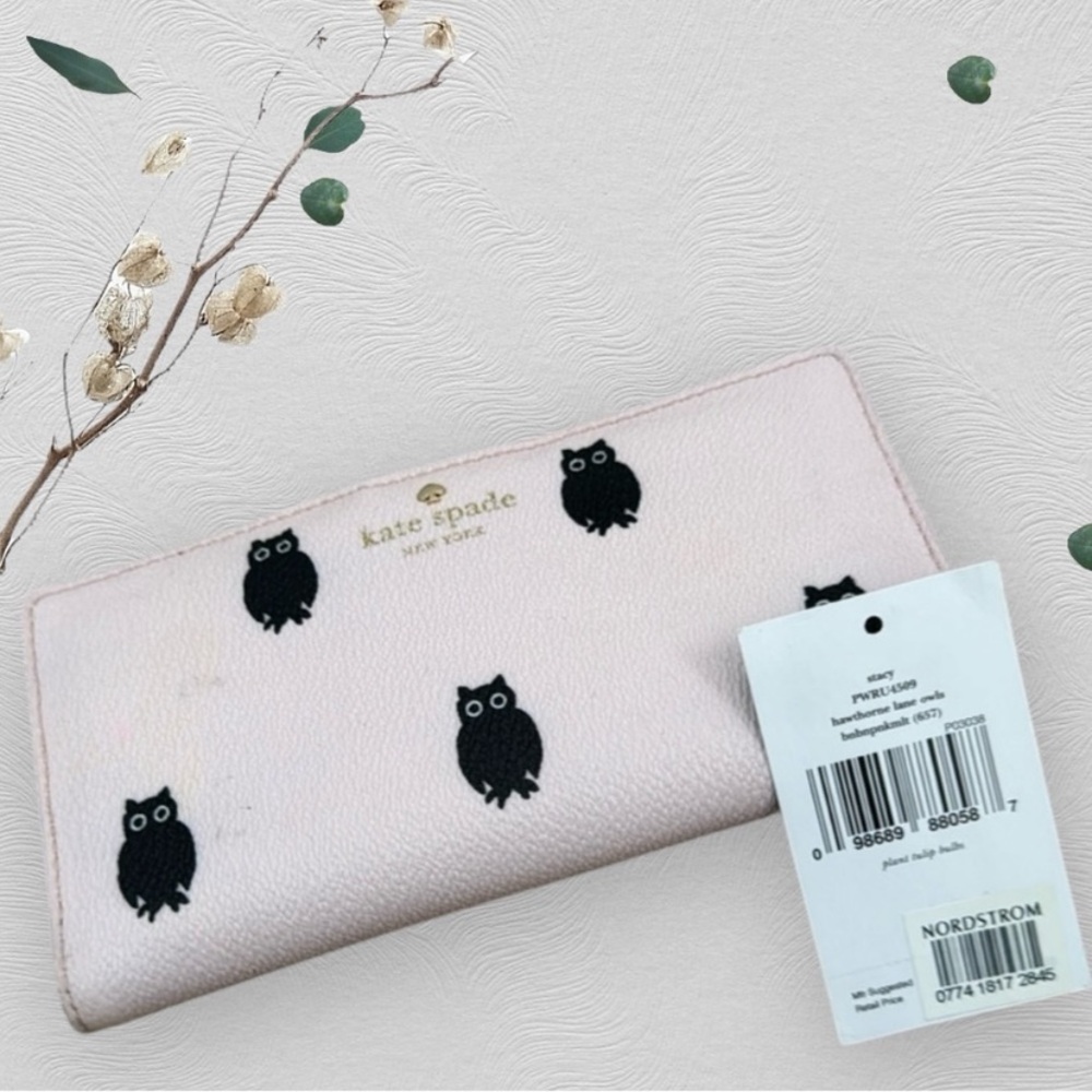 Kate Spade Leather Hawthorne Lane Owls Wallet NWT